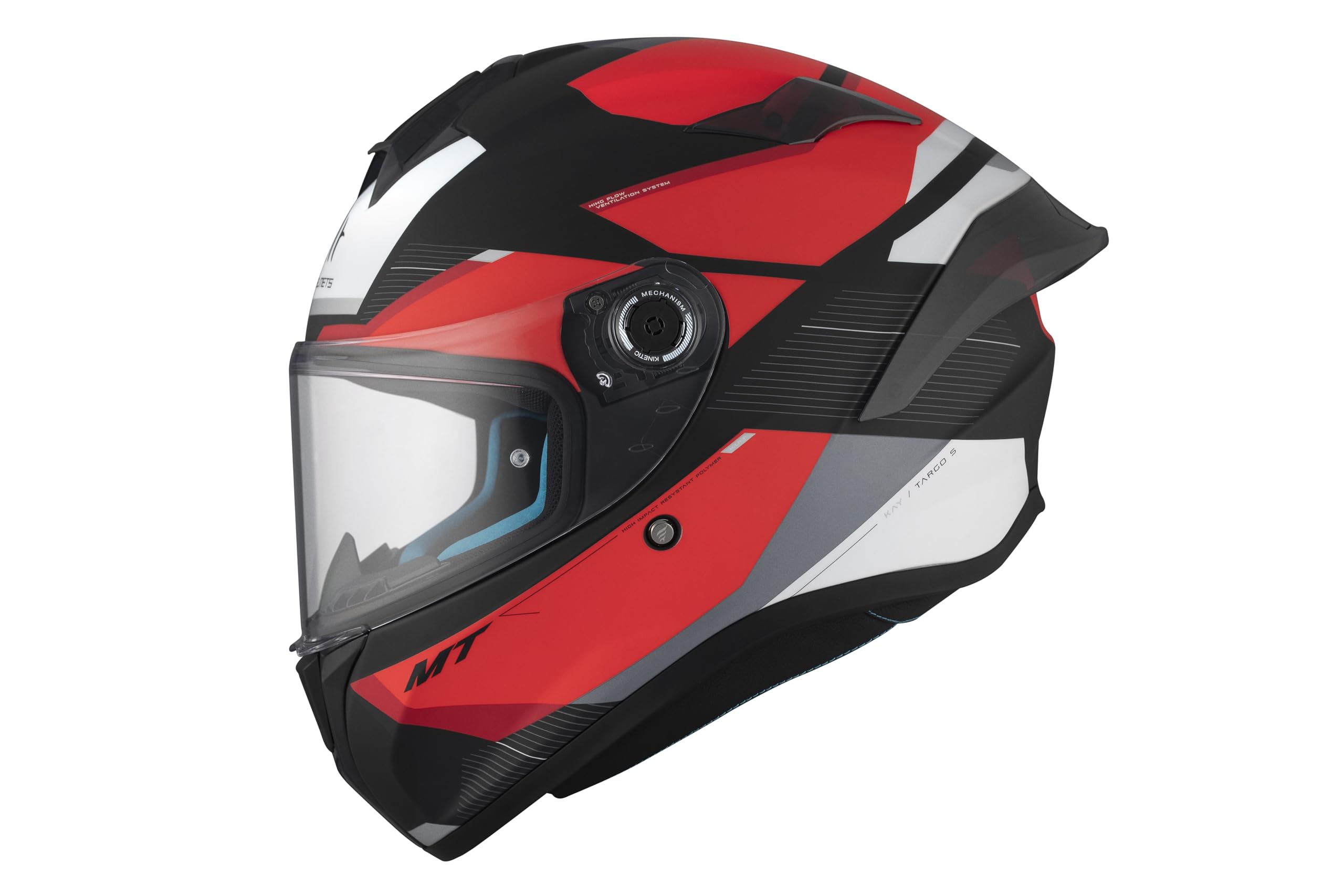 MT HELMETS Targo S – Casco Moto Integral con Visor Solar Full Vision, Pantalla Compatible con Pinlock, Interior Lavable y Cierre Micrométrico | Calota HIRP | Homologado ECE 22.06 & DOT