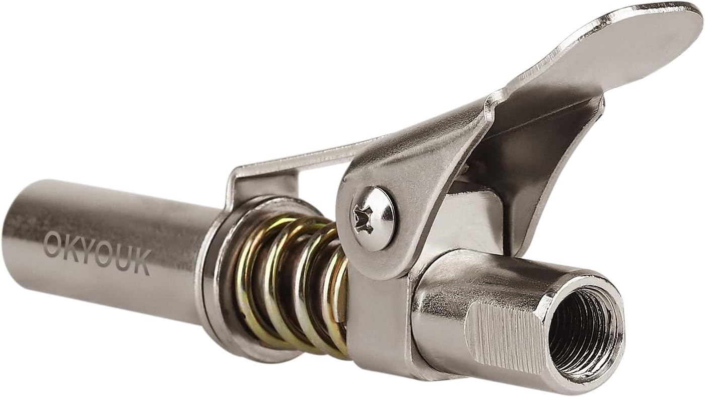 World’s Smallest Grease Gun Coupler Kit, Leak-Proof, Fits All 1/8" NPT Grease Guns – Includes 90° Adapter, Injector Needle & More – Perfect for Automotive, Farm & Heavy-Duty Use