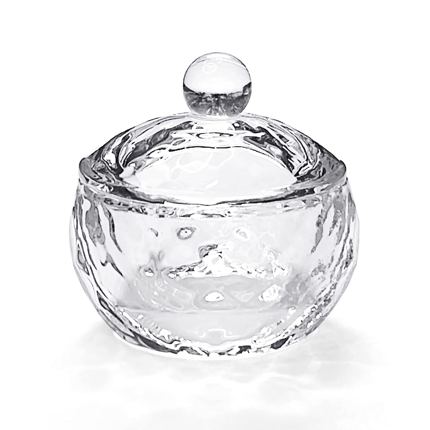 D.B.Z.® 1 Piece Nail Art Glass Acrylic Dappen Dish Nail Dappen Cup Nail Art Acrylic Crystal Glass Dish Cup Liquid Powder Crystal Cup Glassware Tools with Lid for Mixing Liquid Powder, Transparent-image-14