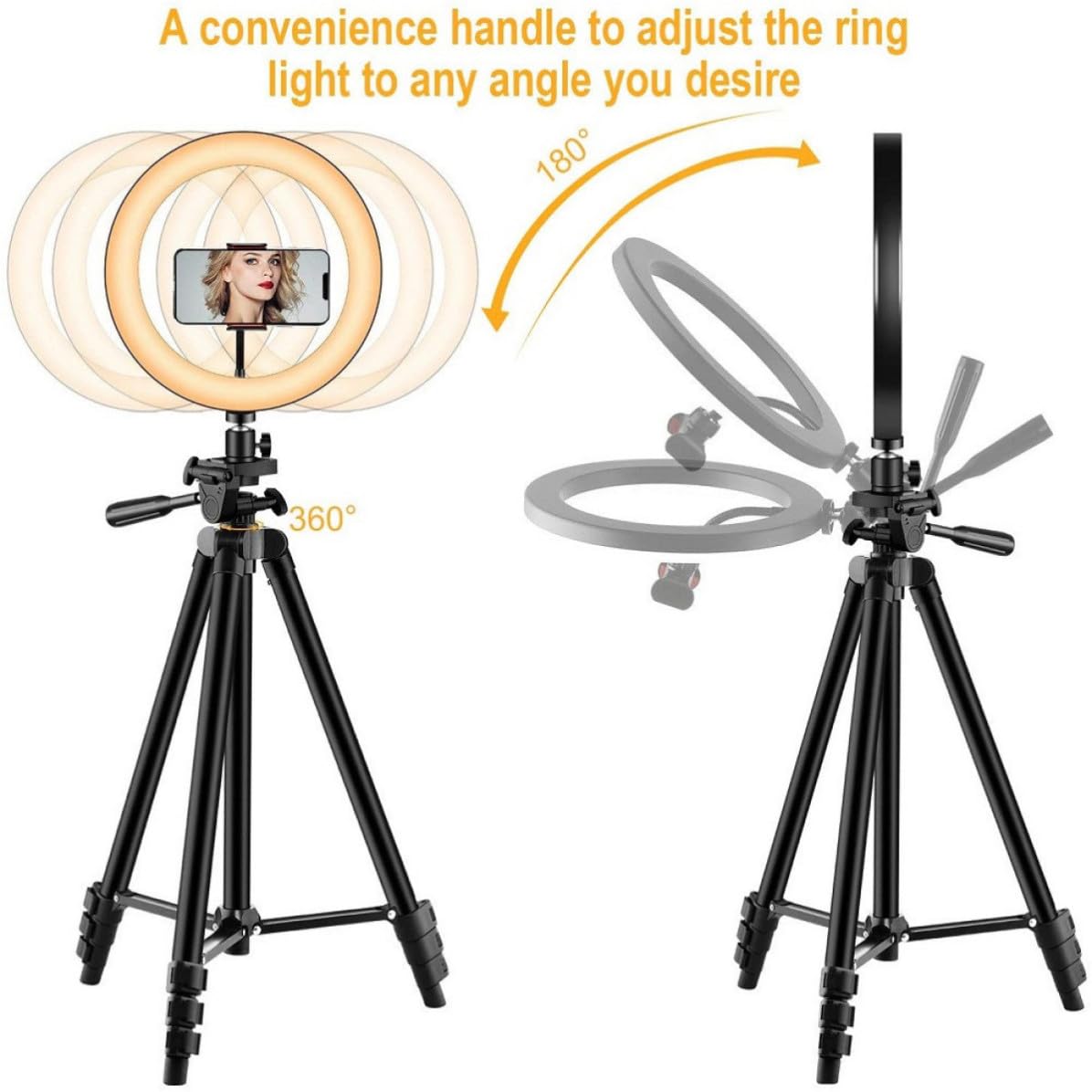 Lampada LED ad Anello per Selfie e Fotografia con Treppiede