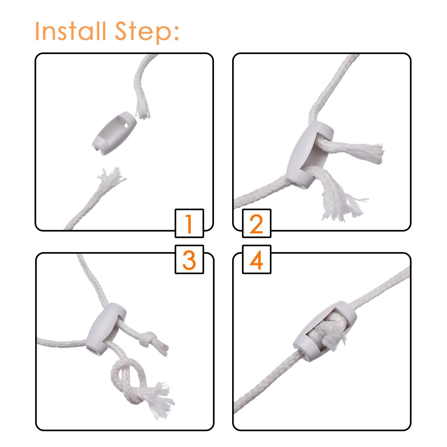 2 cordini di ricambio per interruttore a soffitto, in nylon, per
