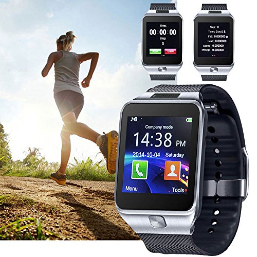 Indigi® 2-In-1 Bluetooth + Gsm Wireless Smart Watch Phone Cell Phone Camera Mp3 For Android Galaxy S6 S6 Edge Note 4 Note 3 (Silver) #TOP4