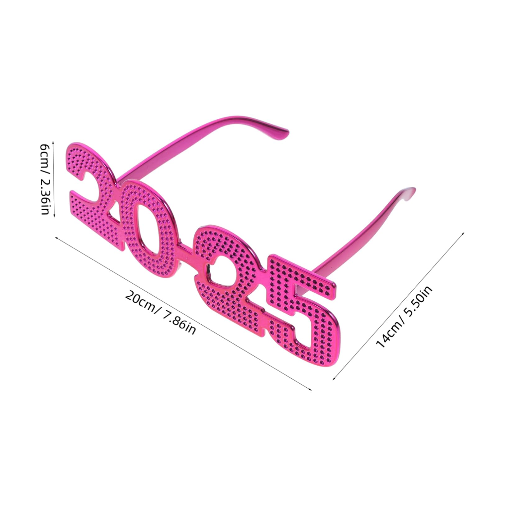 BESTYASH Happy Year 2025 Glasses Red Novelty Party Decorations for Year Party Supplies