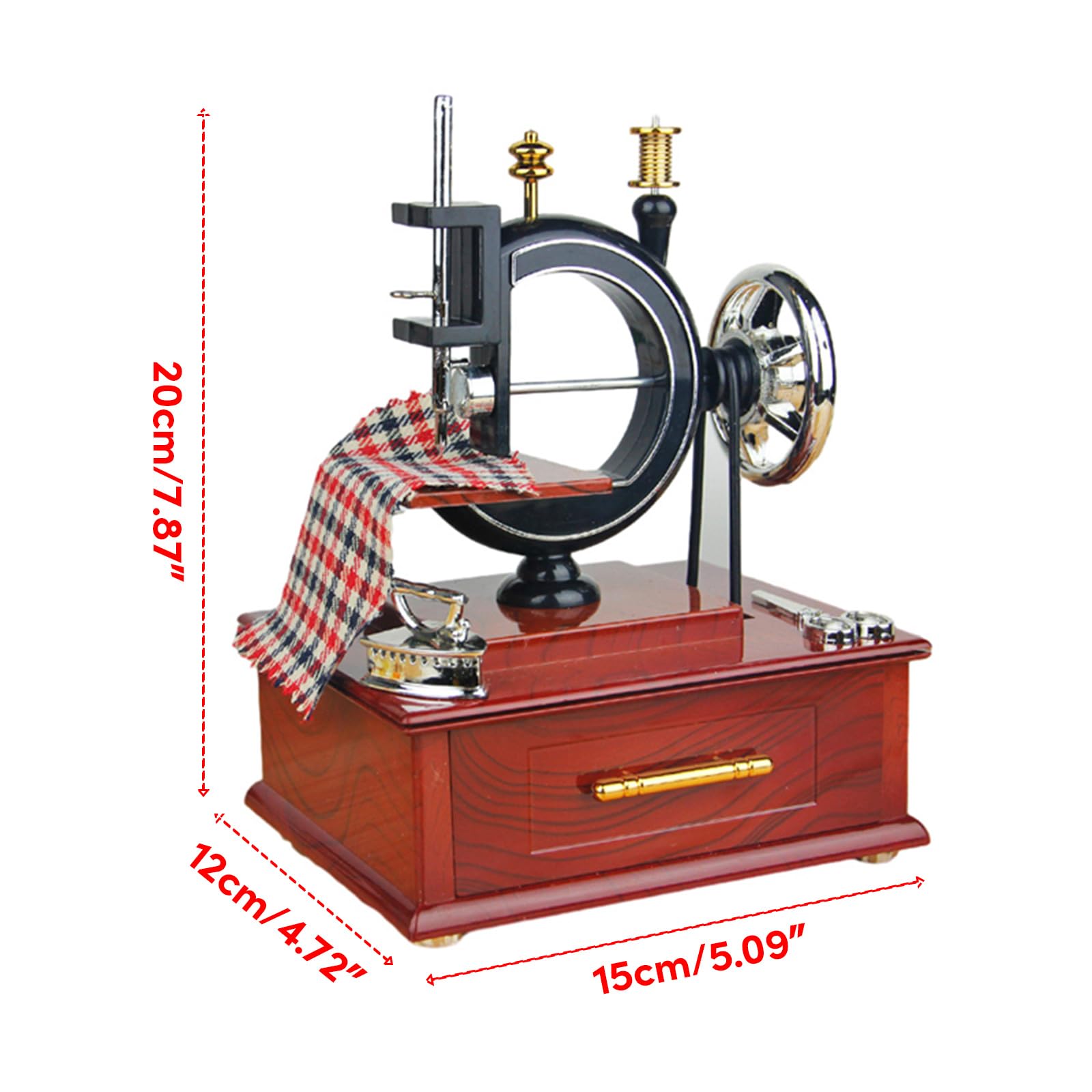 Scatole Musicali retrò per Macchina da Cucire, orologeria, Legno, | Meccanismo a orologeria, decorazione vetrine, decorazioni per la casa, squisiti, artigianato, cassetti