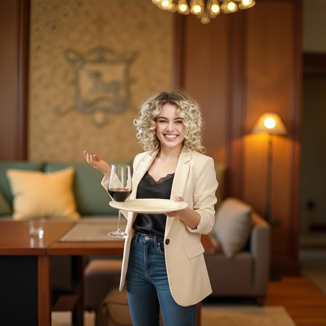 Dekorah AperiVibe Lot de 10 assiettes apéritif avec porte-verre intégré, idéales pour fête et Happy Hour Made in Italy
