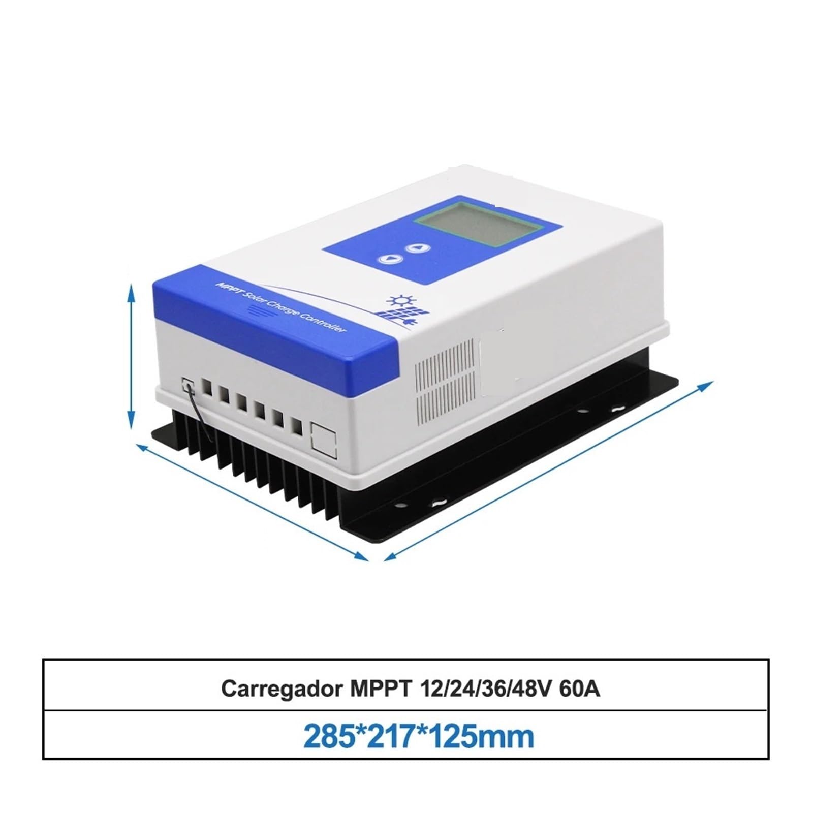 Kontroler ładowania słonecznego, MPPT Regulator Ładowania Słonecznego Auto 20A 40A 60A Kontroler Rozładowania 12V 24V 36V 48V Dla Panelu Ogniw Słonecznych Baterii Li(100A)
