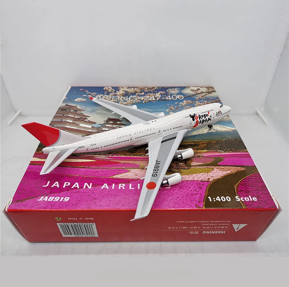 Amazon.co.jp: 1/400スケール B747-400 横装日本旅客機 JAL合金モデル