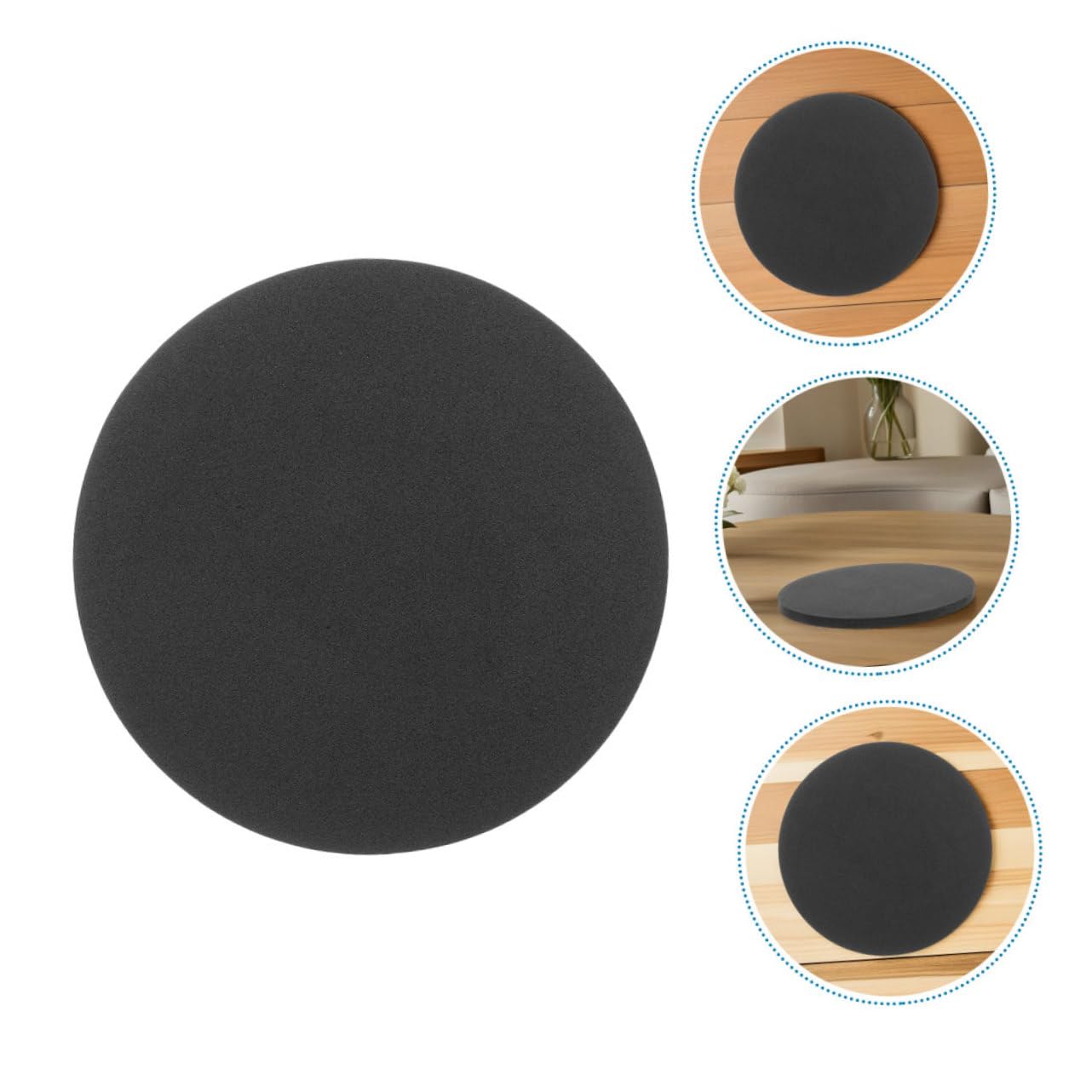 Coussin Antichoc pour Aquarium Rond Tapis Étanche Fond de Bocal Amortisseur Support Stable