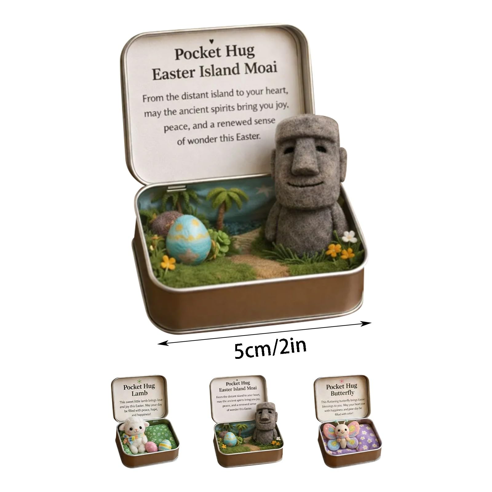 Adorno de bolsillo de Pascua para escritorio con figura para alegría estacional y exhibición conmovedora 061859