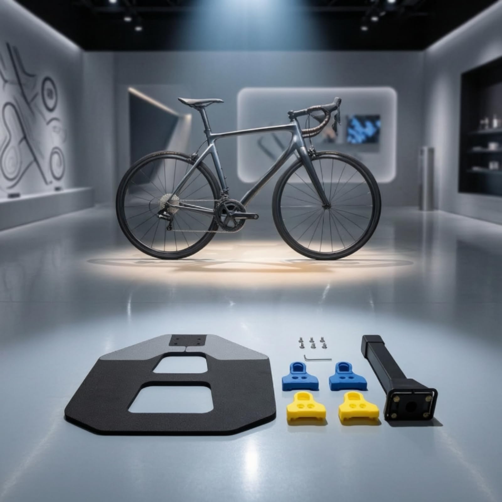 kowaku Portabici da Pavimento Cavalletto Compatto Supporto per Ciclisti, Garage