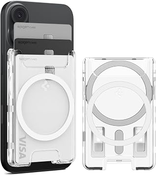 Spigen MagSafe Destekli C zdan Ultra Hybrid Mag Fit+ 3 Kartl k  effaf - AFA08888