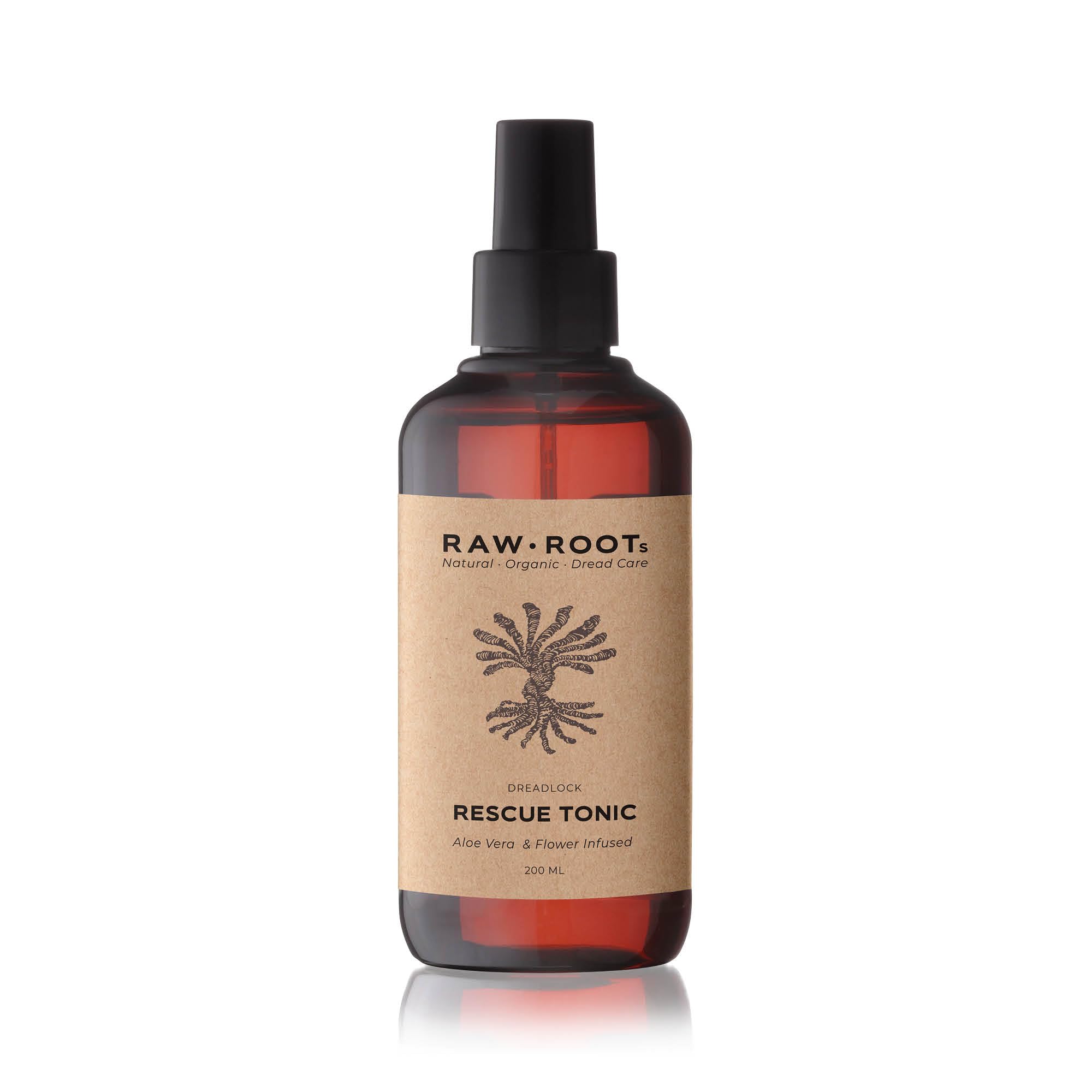 RAW ROOTs Rescue Tonic 200 ml | Natural Refreshing Spray for Dry Dreadlocks, Irritated Scalp and Dry Skin | Versatile Spray Without Sulfates, Silicone and Parabens