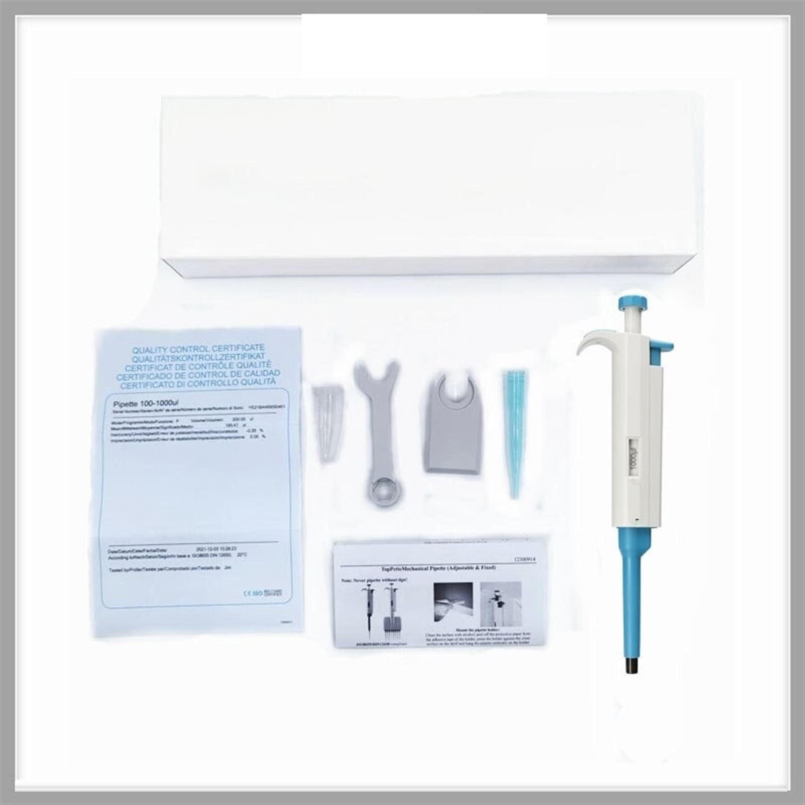 Pipeta de laboratorio Micropipeta económica Pipeta mecánica de un solo canal de volumen ajustable Pipeta de 0,1 a 10000 ul(1000-5000 ul)