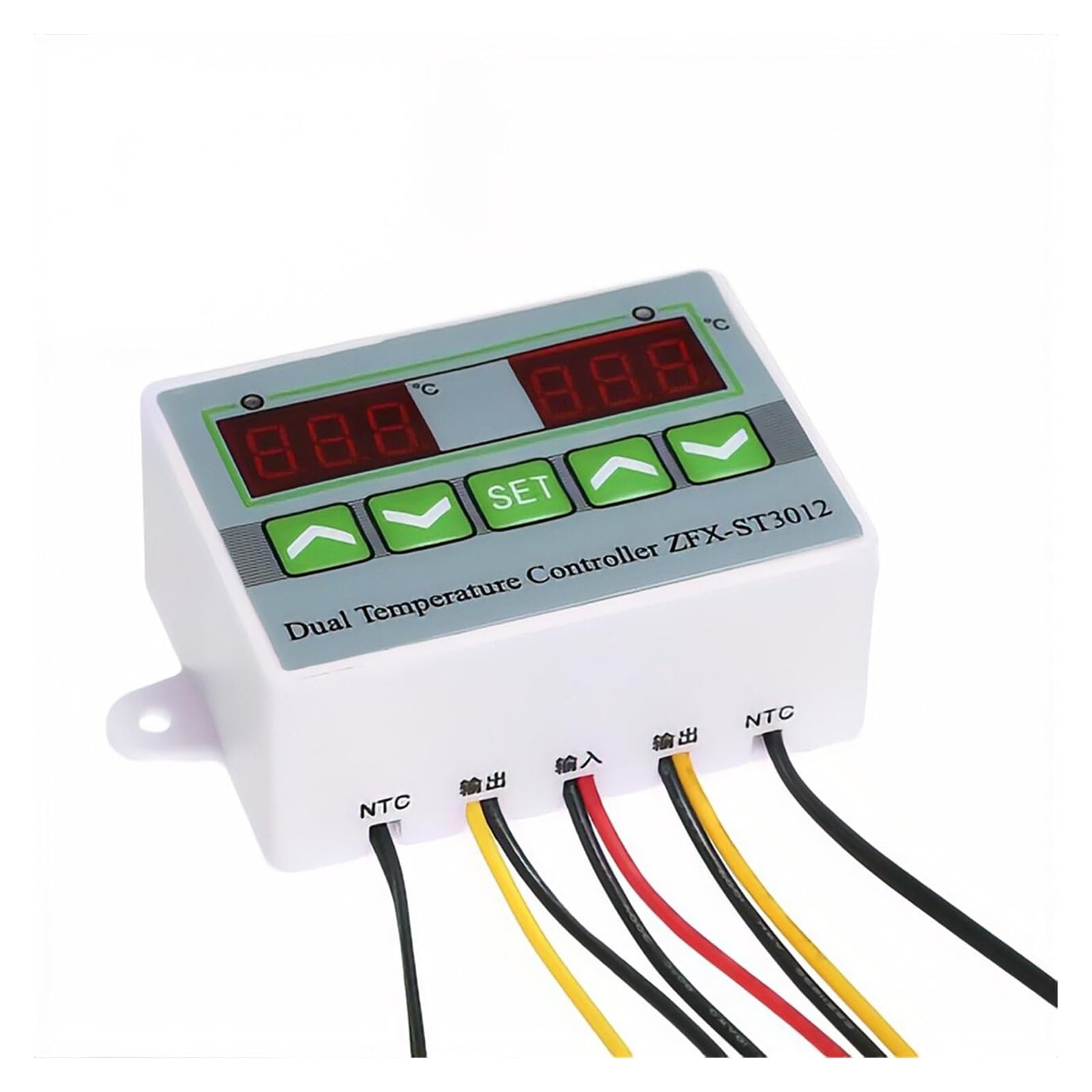 Termostato Intelligente, ZFX-ST3012 Doppio regolatore di Temperatura, termostato Digitale, microcomputer di Controllo dell'incubatore Doppia sonda DC 12V 24V / AC(24V)