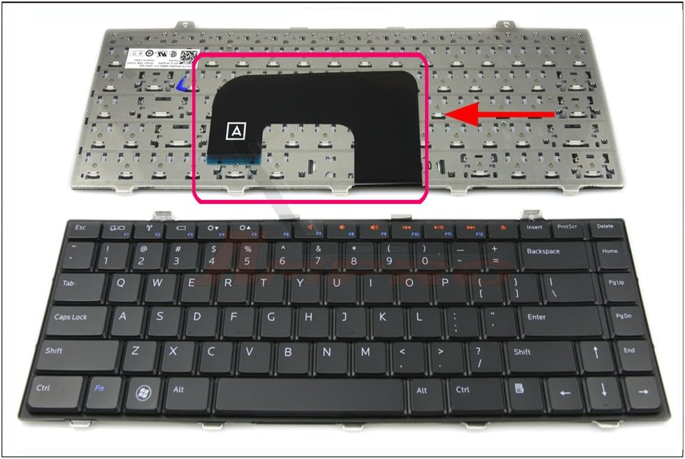 Genuine New US Laptop keyboard for Dell Studio 14 14Z 1440 1470 15Z 1570 Black | DP/N: 0P445M P445M NSK-DJ001 9Z.N1K82.001 V-1008EIBS1-US-R0 PK1306I0200