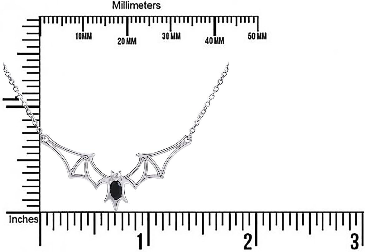 DAOCHONG 925 Sterling Silver Gothic Vampire Bat Pendant Necklace Jewelry for Women - Image 6