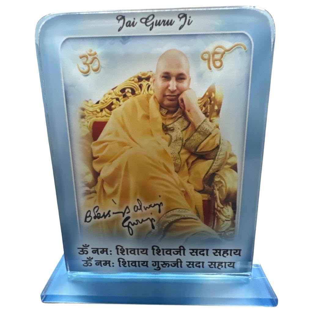 Guruji Religious Acrylic Statue for Car Dashboard, Mandir Pooja Murti | Temple Puja | Home Decor Office Table