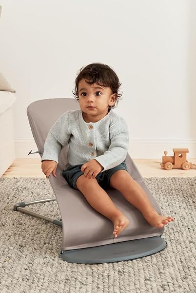 BabyBjörn Babywippe Bliss, Gewebt, Klassische Steppung, Sandgrau - 5