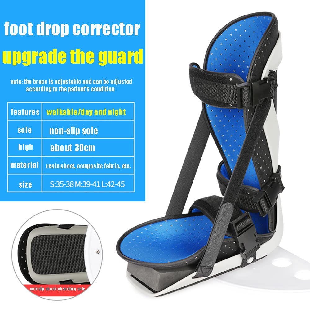 sdneNest Zapatos correctores de pie para evitar la fijación de varo y varo y fijación de lesiones en el tobillo, universal para pies izquierdo y derecho, soporte estándar, L, soporte de protección