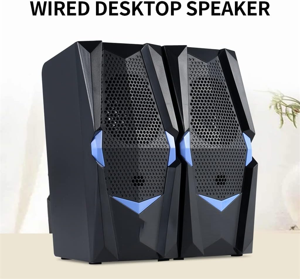 USB Wired Computer Speaker Multimedia Speaker Desktop Speaker Stereo Sound Effect Independent Volume Control for PC Laptop