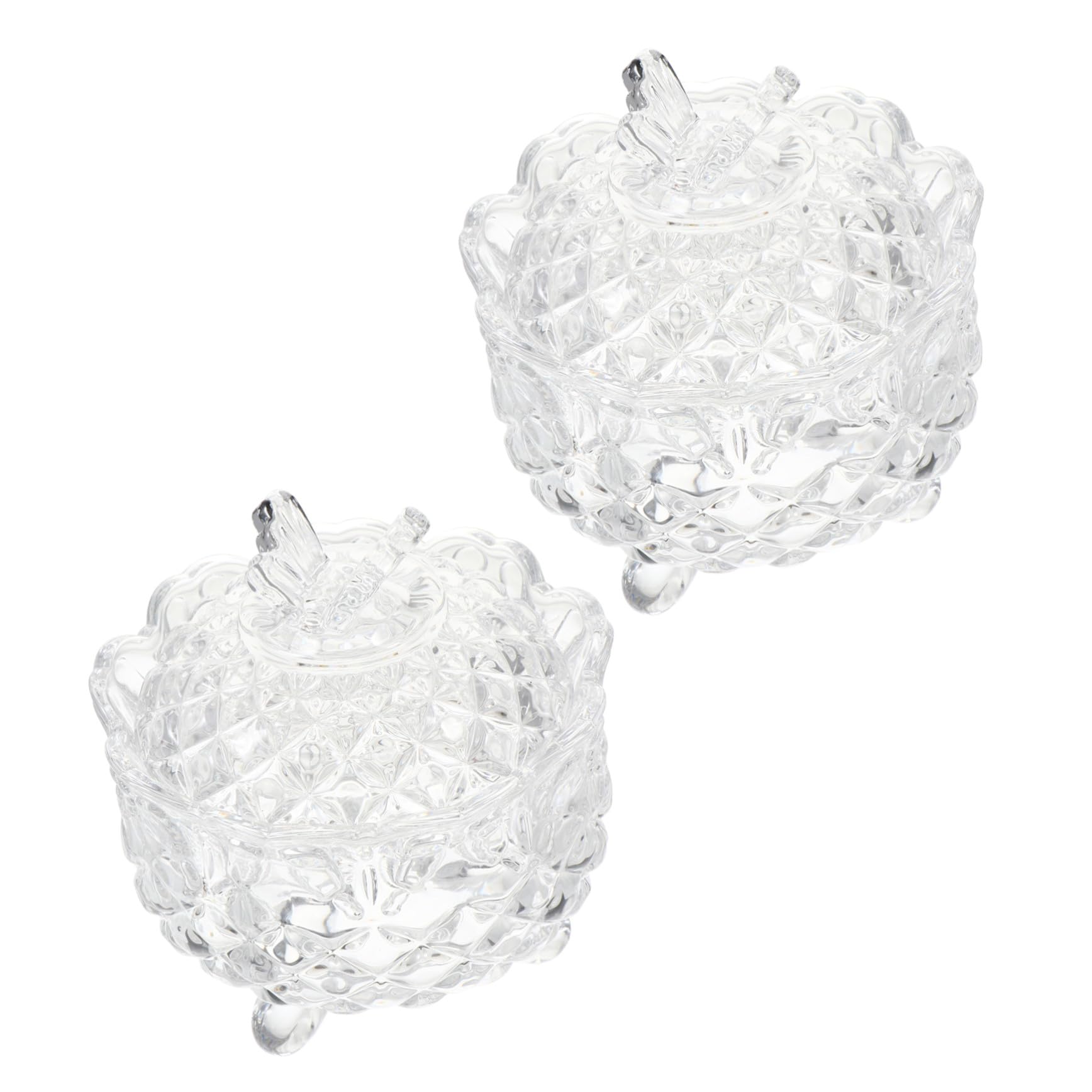 Lot de bocaux de stockage en verre transparent pour bonbons 2 pièces