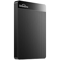 UnionSine Hard Disk Esterno 2,5″ 500GB Ultra Slim Portatile USB3.0 SATA HDD Storage per PC, Macbook, PS4, Xbox series, Wii u, TV (Nero) HD2510