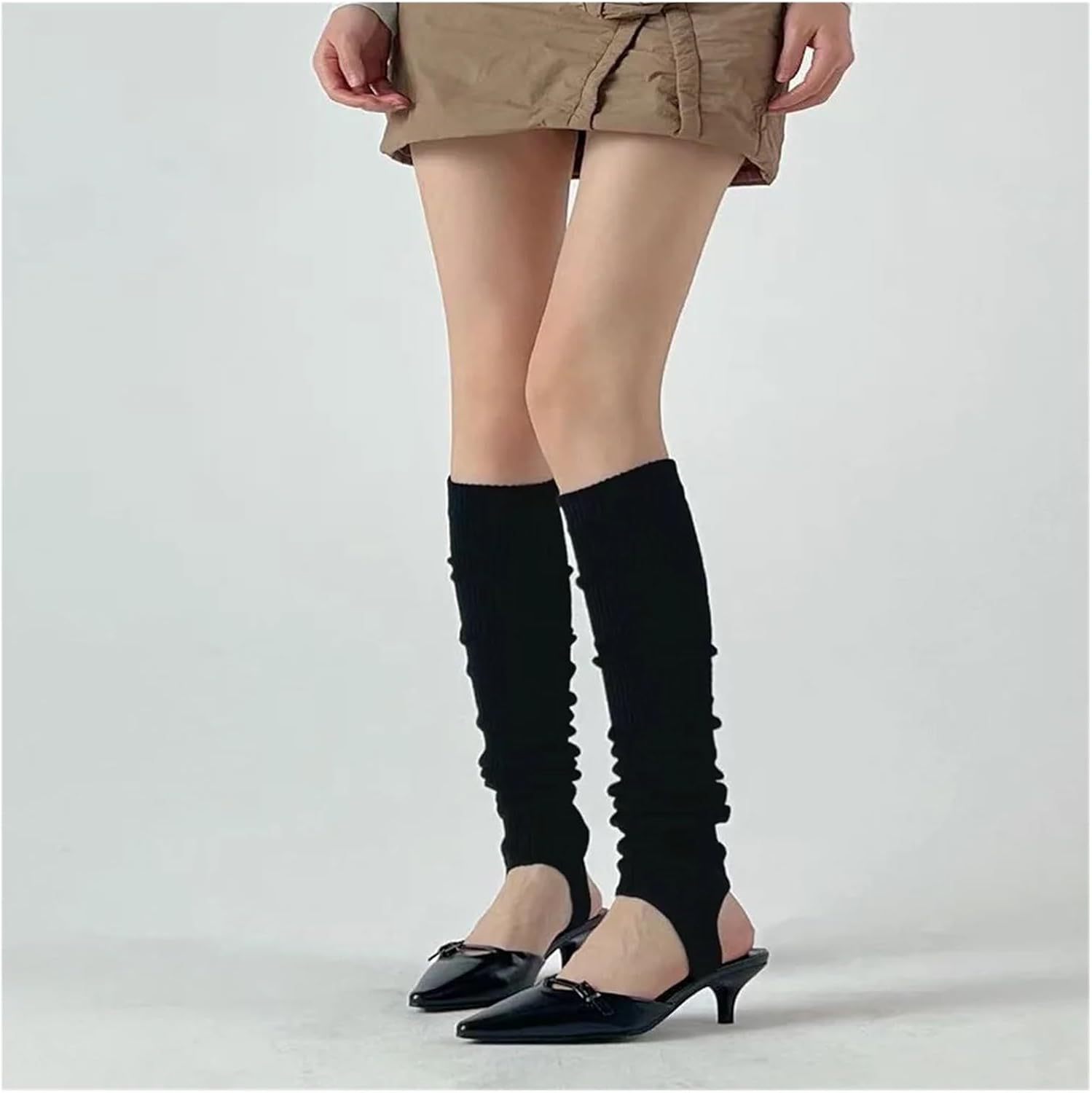 Women's Leg Warmers Open Toe Slimming Long Boot Socks For Yoga Ballet Dance Winter​ Slouchy Heel Ankle Footed