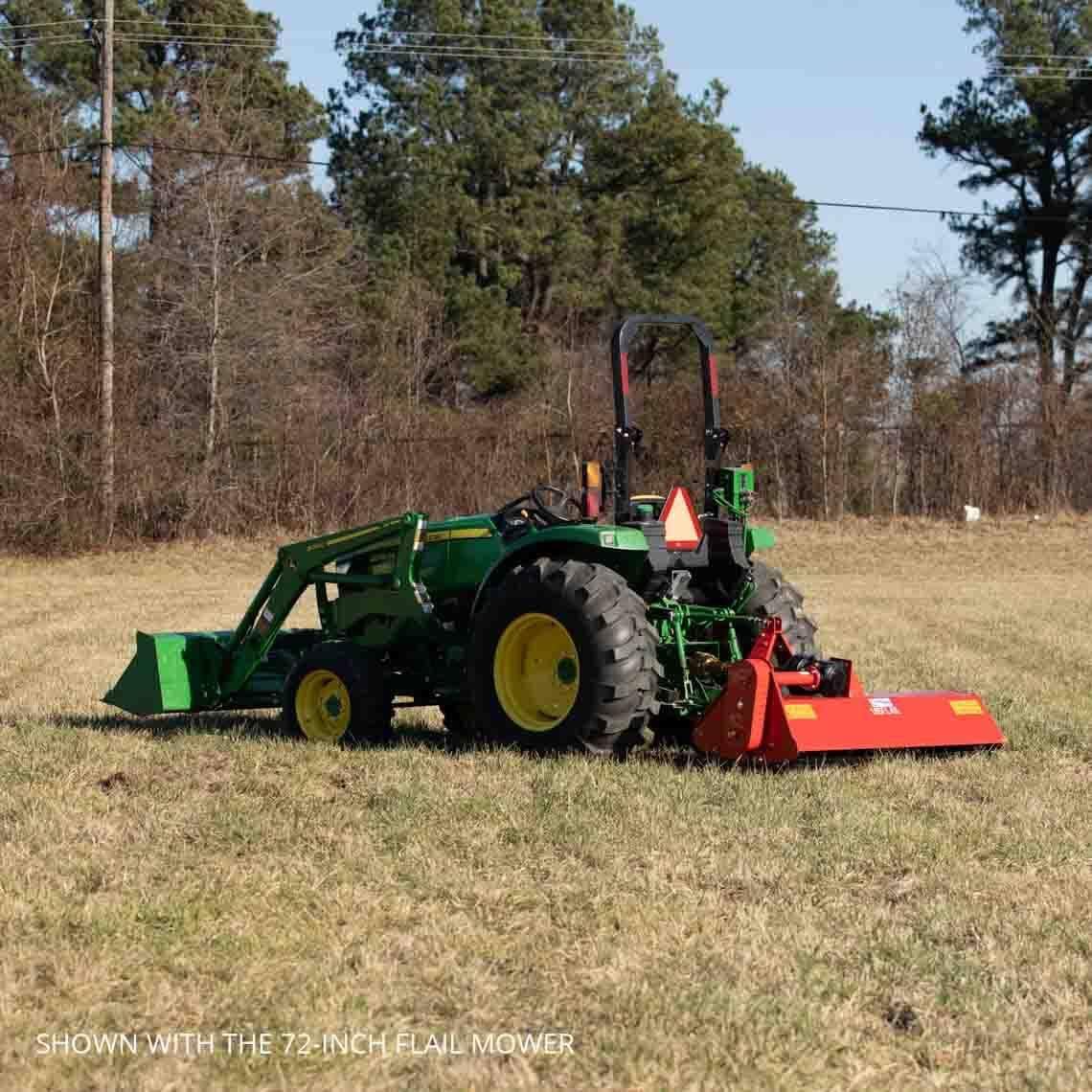 review Titan Attachments 3 Point 68in Flail Mower, 40-60 HP Mowing Attachment for Category 1 Tractors and Loaders