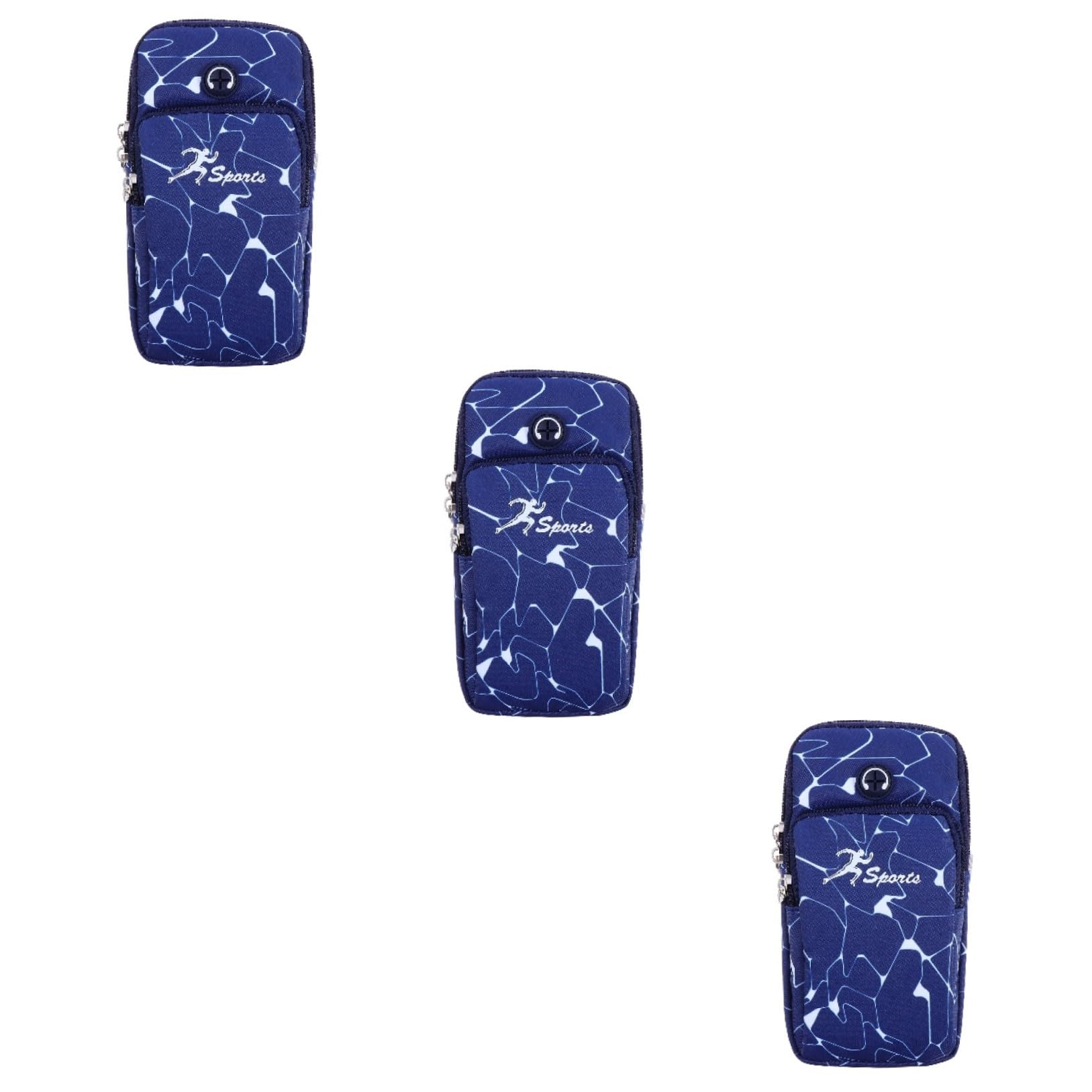 WOONEKY 3 Tasche Ergonomiche Per Telefono Per Borsa Sportiva Supporto Per Telefono Cellulare Fascia Da Braccio Per Corsa Borsa Per Telefono Con Cerniera in Metallo Liscio