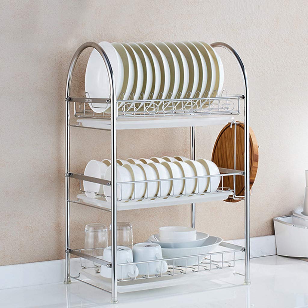 Rejilla para secar Platos Rejilla para Cubiertos 304 Suministros de Cocina Rejilla de Drenaje de Acero Inoxidable Rejilla multifunción con Palillos Rejilla para Cuchillos Rejilla p
