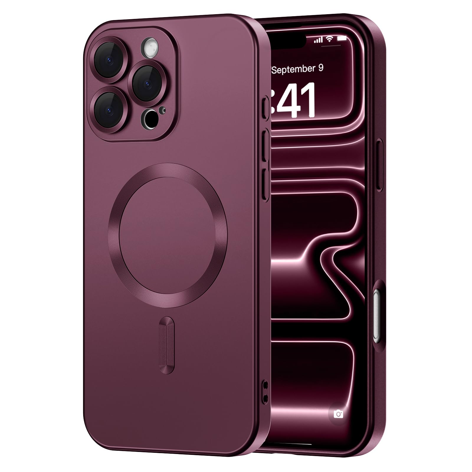 Urban Sophistication iPhone16ケースburgundy The Puffer Case