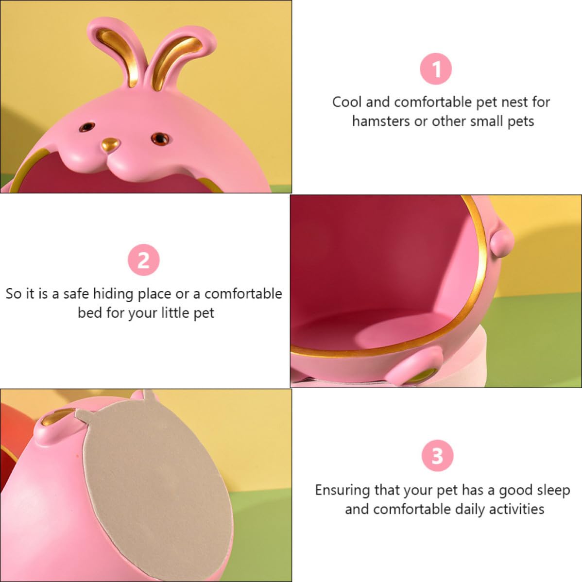 LALAFINA Kleintiernest mit Kühlfunktion für Hamster und Igel, Rosa