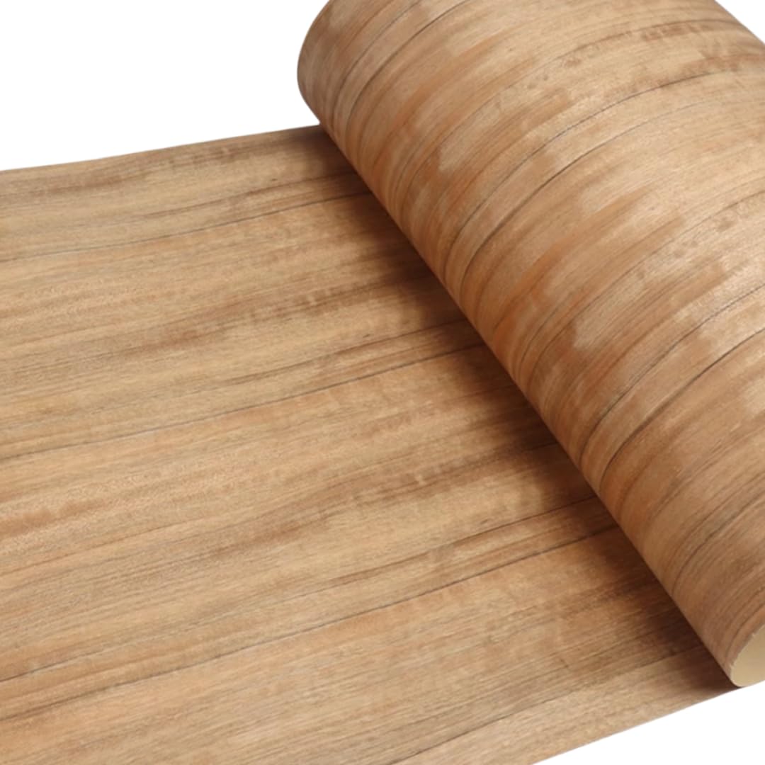Hoja de chapa de madera de nogal de 0,25 mm de ancho, 2,5 x 0,58 metros, ideal para proyectos de bricolaje, renovaciones de pared, decoración de puertas de armario y renovación de muebles