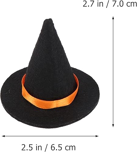 Miniatura 3 de 6 sombreros de bruja de fieltro hechos a mano, decoración de botellas de vino para Halloween, regalos de fiesta de Halloween, accesorios para el