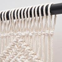 Vista 5 de Cortinas bohemias de macramé para ventanas, cenefa de macramé para dormitorio, sala de estar, decoración bohemia para colgar en la pared, 1 panel