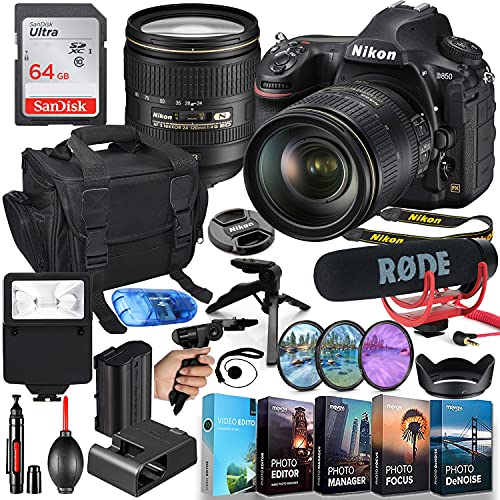 Cámara Nikon D850 DSLR con Lente 24-120mm y Accesorios