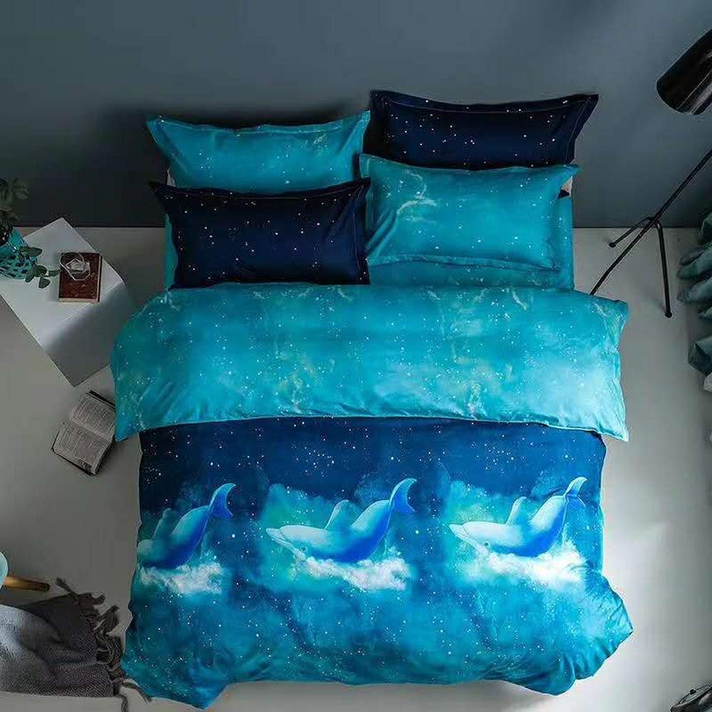 Parure de lit imprimée ciel étoilé avec housse de couette grand confort modèle AB02