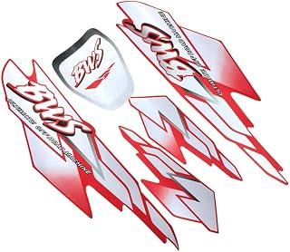 1 Set Red Motorcycle Whole Body Fairing Sticker Decals Scooter Decorative Emblem Reflective Badge for Yamaha BWS 100