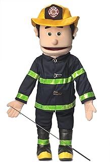 25" Fireman, Peach Male, Full Body, Ventriloquist Style Puppet