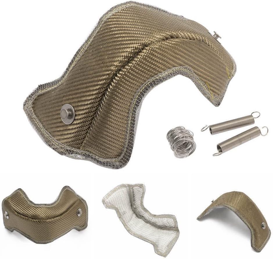 External Wastegate Turbo Bag Heat Shield Blanket Thermal Wastegate Blanket Jacket Titanium Series fits MV-R MV-S 38mm 44mm 60mm Wastegate (38mm Wastegate Blanket can Fit 38-40mm Wastegates)