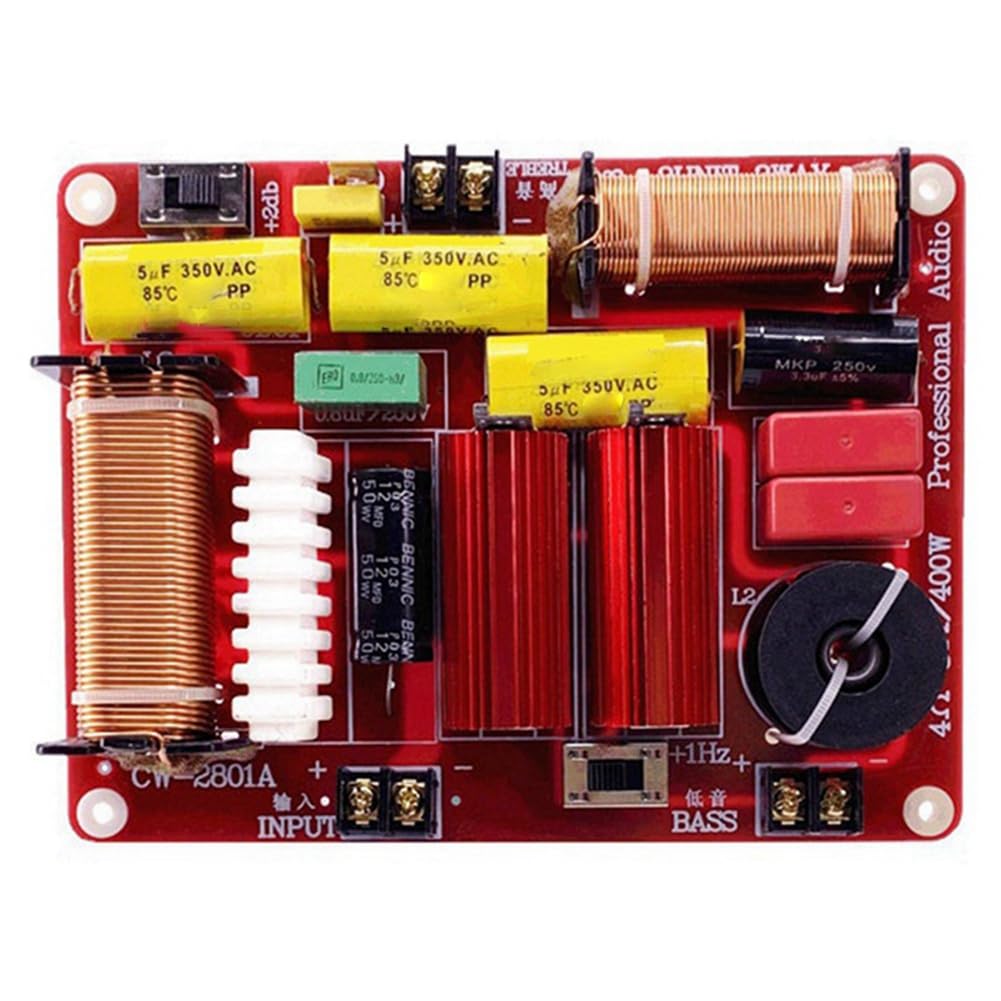 Divisor de Altavoz de Audio Bidireccional de 500 W 3200 Hz Divisor de Frecuencia Alta y Baja Ajustable Filtro Cruzado de Alta Fidelidad de Alta Fidelidad