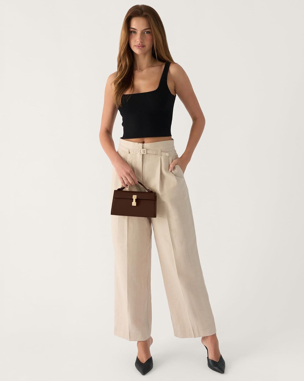 Clutch Purses for Women - Small Purse Top Handle - Evening Bag - Adjustable Crossbody Handbag - Trendy PU Leather - Image 5