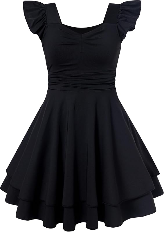 Girls Tiered Ruched Summer Dress for 7-16Y Rufffle Formal Elegant Sundress
