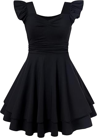 Girls Tiered Ruched Summer Dress for 7-16Y Rufffle Formal Elegant Sundress