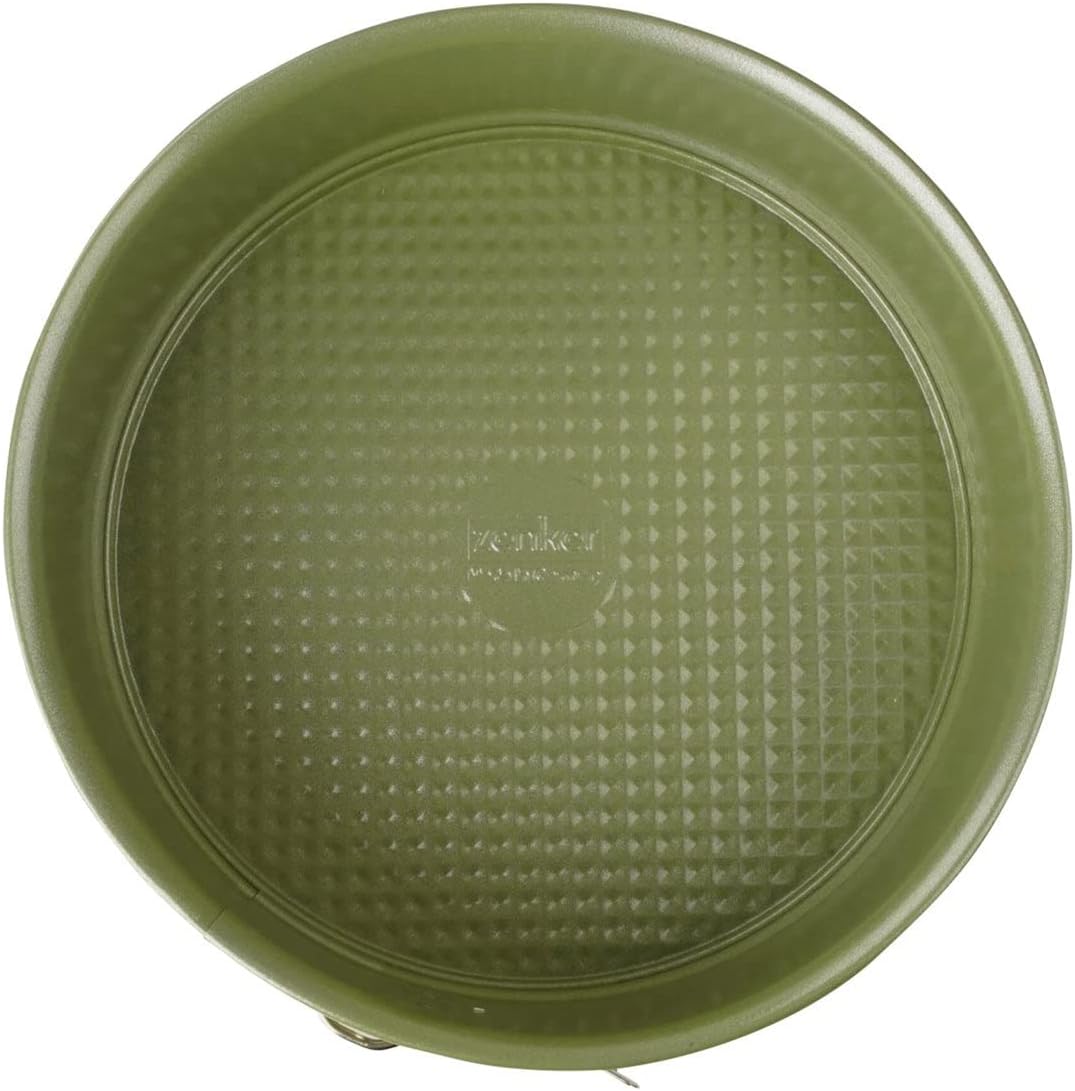 Zenker 7451 Springform Cake Tin - Green Eco-Responsible Non-Stick Round Mould - ILAG - Carnauba Wax - 24 x 7.5 cm