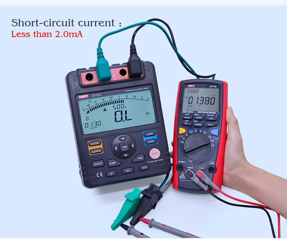 Mesure d'isolement 5kV UT512 testeur de résistance de terre UNI-T - 5