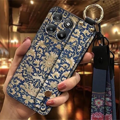 Phone Case Compatible with MOTO G100 China/G100S/G67Power/G57Power, Durable Lanyard Wristband Wrist Strap Anti-knock Silicone De