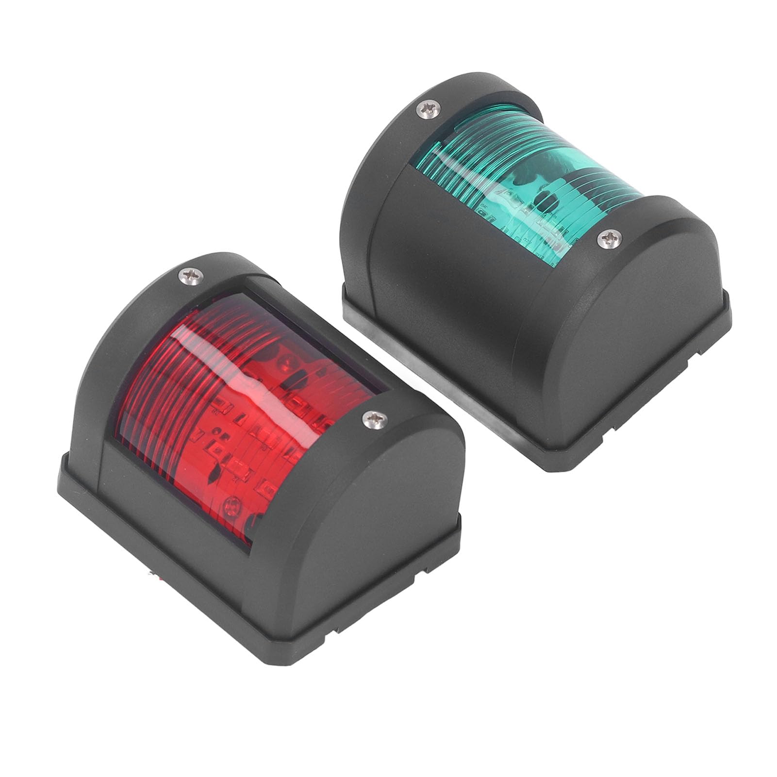 Luz de Navegación LED Verde de Estribor, Juego de 2 Piezas, 12 V, 24 V CC, IP54, Luces de Puerto Rojas, ángulo de 112,5 °, Rango de 2 NM, Luces Estroboscópicas Brillantes, Luces