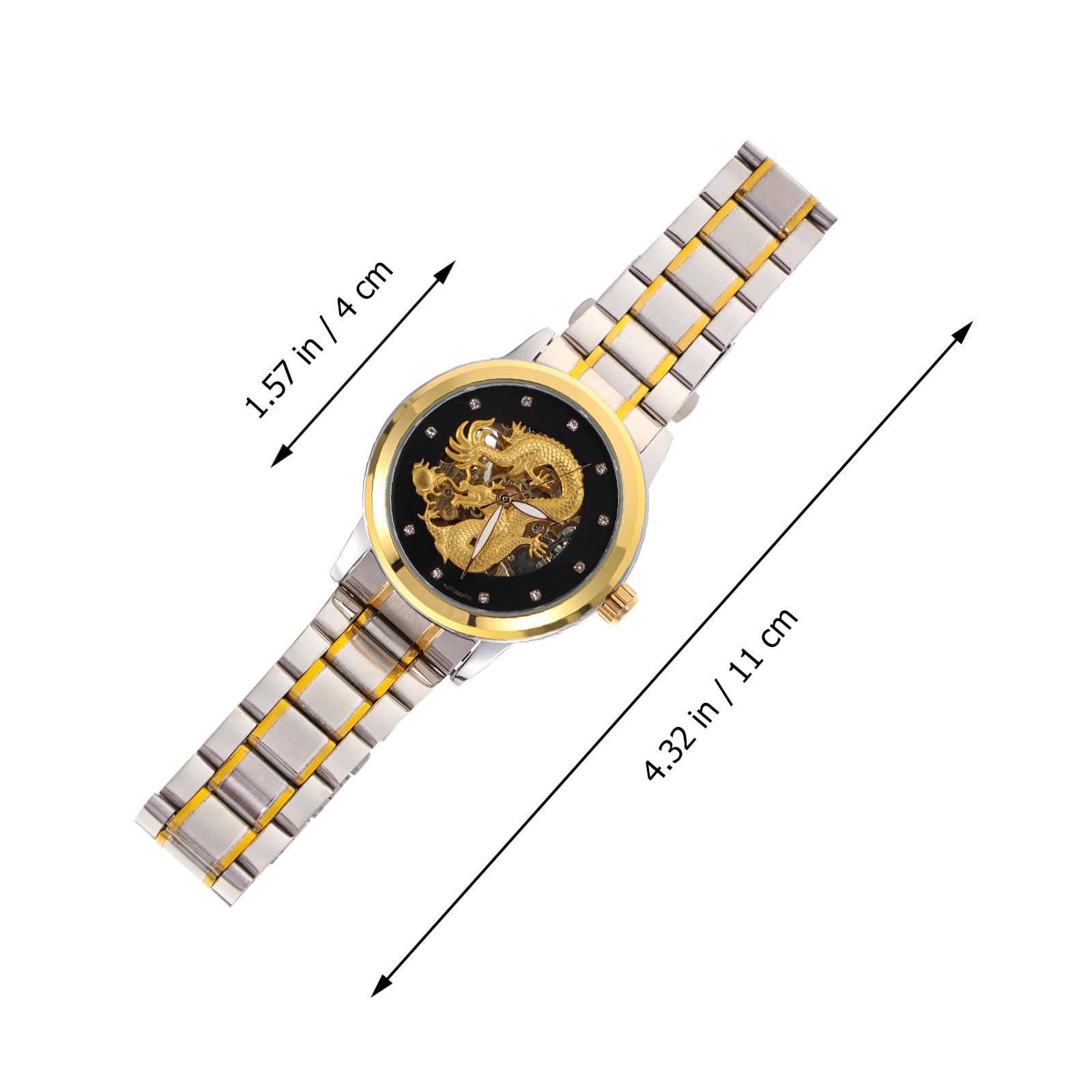 ULTECHNOVO Orologio da Uomo in Acciaio Inox, Meccanico, Traforato