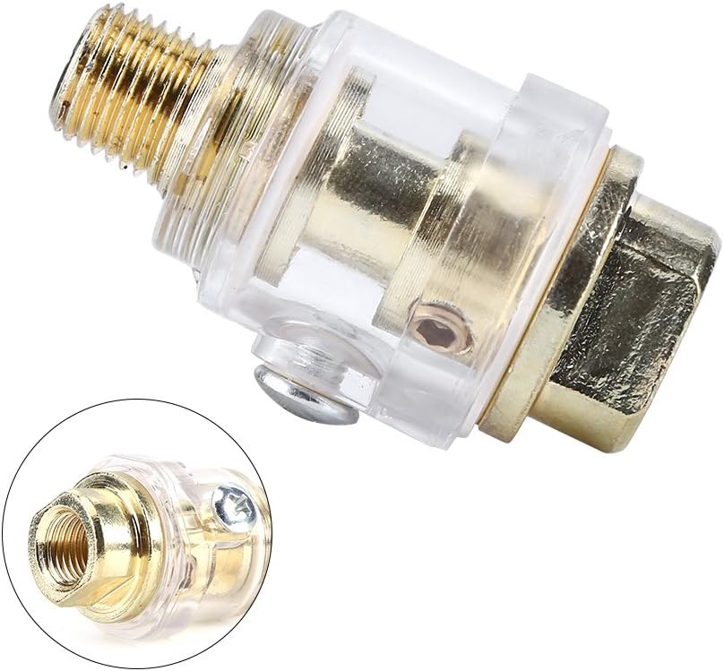 Air Tool Oiler Pneumatic Inline Oiler for Pneumatic Tools,Oiler for Air Nailer Inline Tool Oiler Automatic Oiler 1/4 Lubricator for Pneumatic Tool Air Compressor Pipe